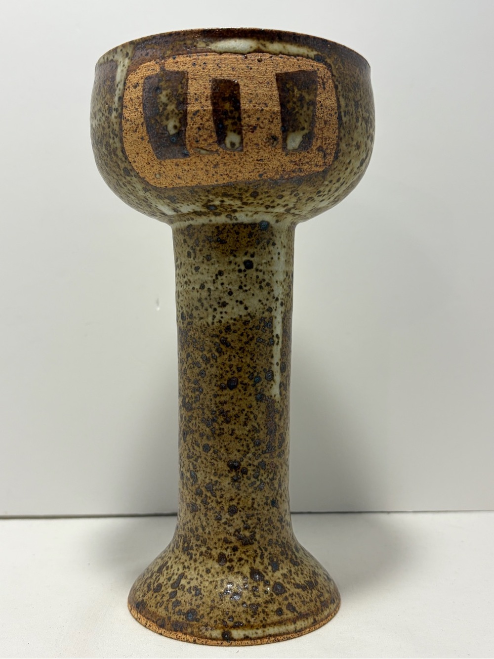 Handmade MCM Pottery Goblet by Kim Bruce Alberta Signed